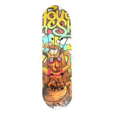 Wooden Art Skateboard – 43x12x7.5 cm with 4 Wheels
