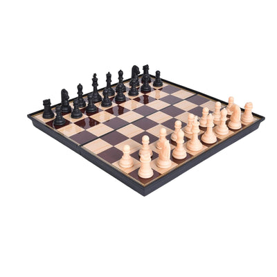 3-in-1 Game Set – Chess, Checkers & Draughts in a Portable Plastic Case