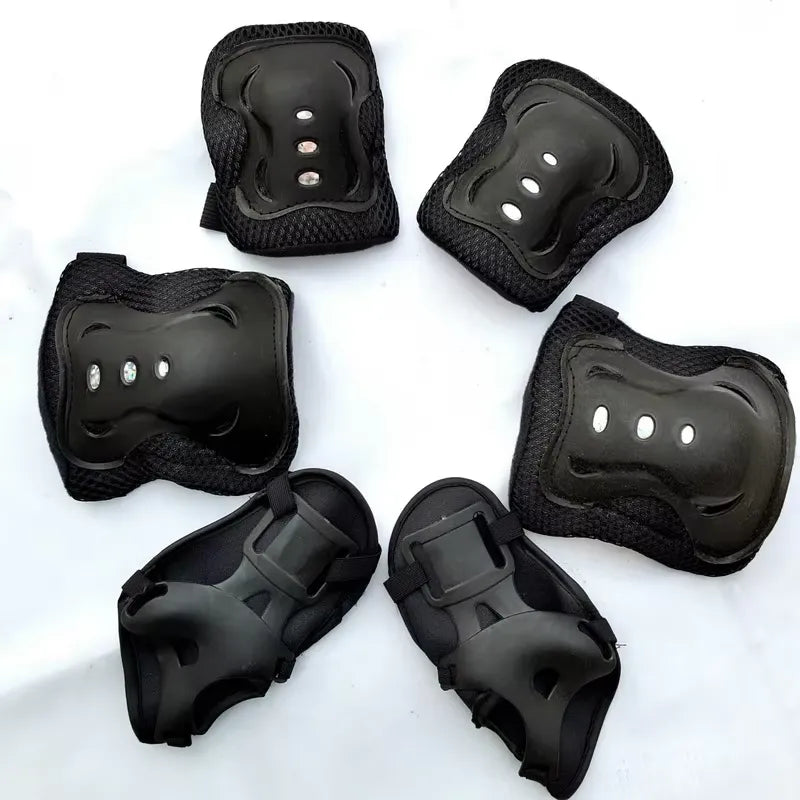 6-Piece Kids Protective Gear Set – Knee Pads, Elbow Pads & Wrist Guards for Safe Cycling, Skating & Biking Adventures