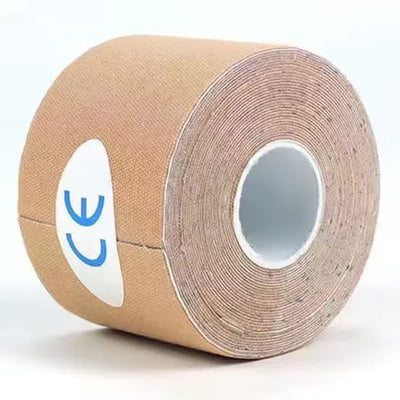 5M Size Kinesiology Tape Athletic Elastoplast Sport Recovery Strapping Gym Beige Colour