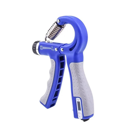 Adjustable Heavy Gripper Hand Exerciser with Counter (10-60Kg) – Blue & Grey