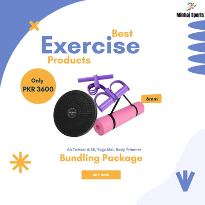 3-in-1 Home Workout Kit  (Ab Twister, Yoga Mat & Body Trimmer)