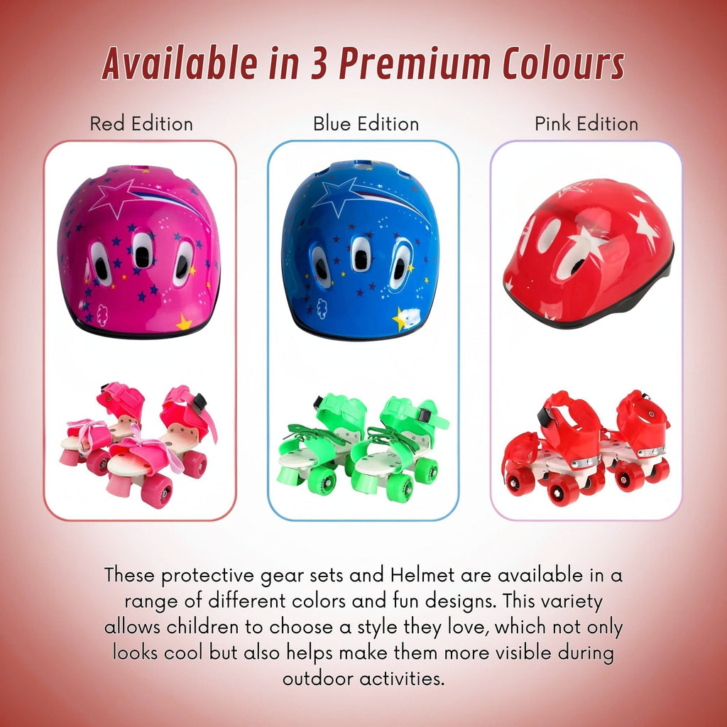 Adjustable Helmet & Roller Skates Set (Safety + Skating Fun for Kids & Teens)