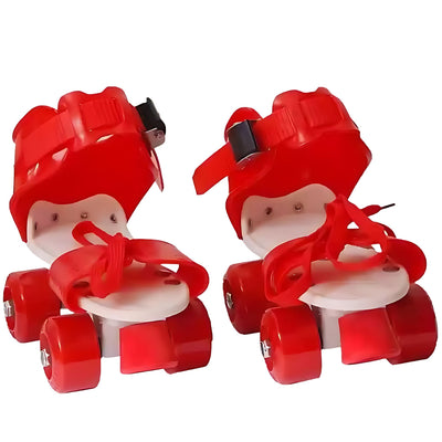 Adjustable Red 4-Wheel Roller Skates for Kids – Bold, Durable & Fun