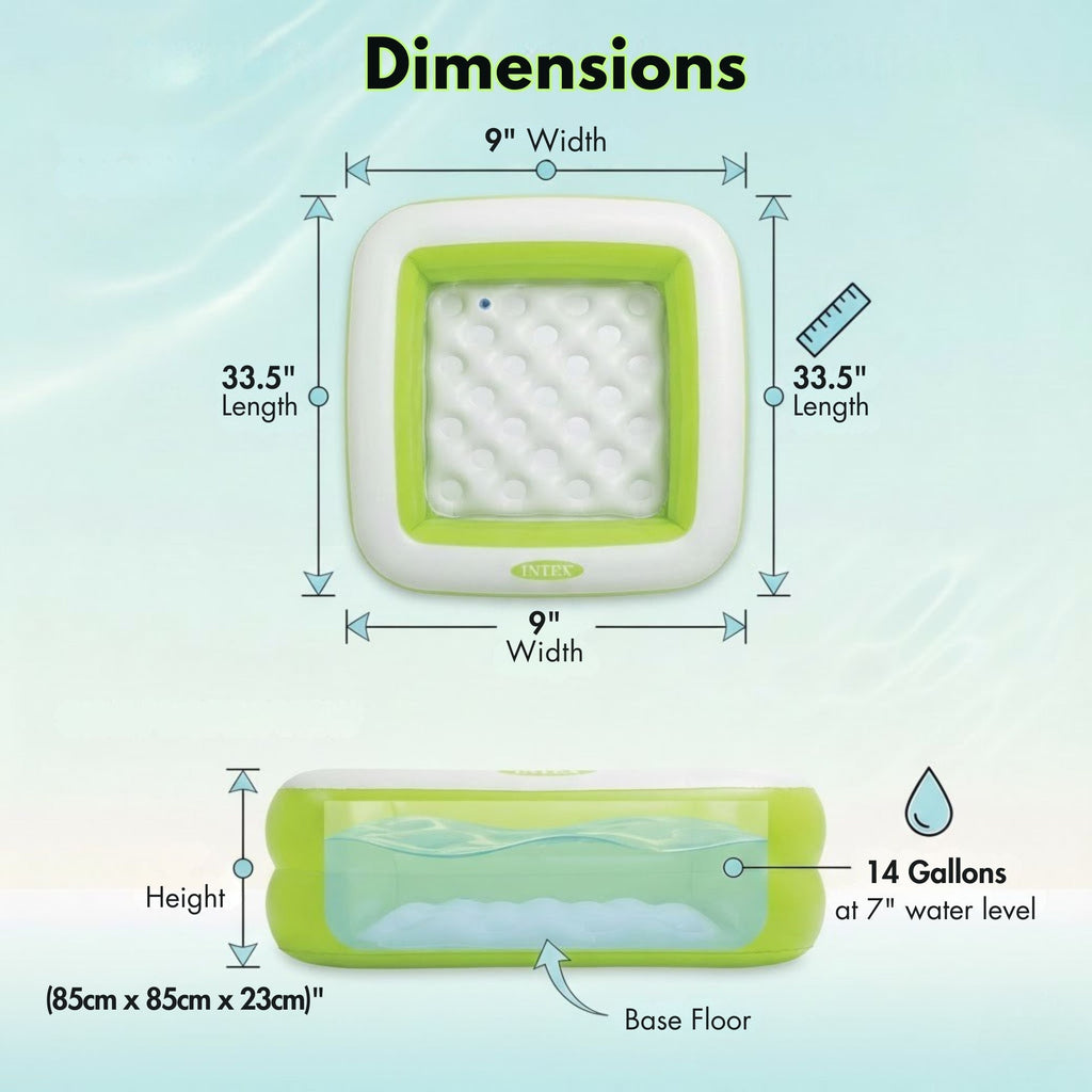 Intex Play Box Baby Pool – 33.5" x 33.5" x 9" – Model 57100