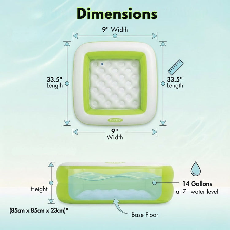 Intex Play Box Baby Pool – 33.5" x 33.5" x 9" – Model 57100