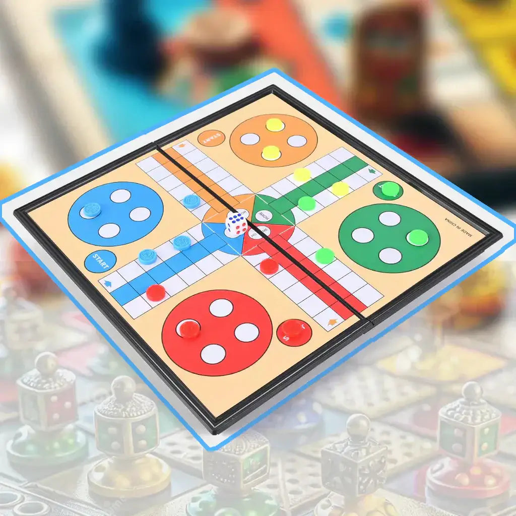 Magnetic Ludo Board Game – Foldable, Portable & Fun for All Ages