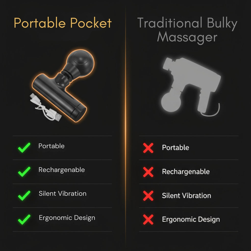 Portable Pocket Massager – Neck, Back, Shoulder & Leg Vibration Therapy