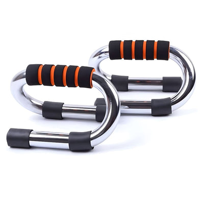S-Shape Push Up Stands – Sturdy Chrome Steel for Ultimate Strength & Stability
