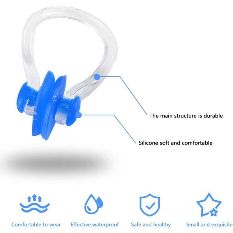 Silicone Nose Clip & Ear Plugs Set – Waterproof Swimming Accessory for All Ages