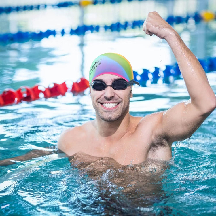 Silicone Swimming Cap – Elastic, Waterproof & Comfortable for Men & Women