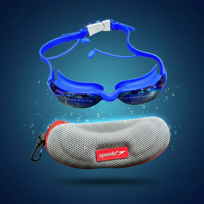 Speedo Anti-Glare Swimming Goggles with Ear Plugs – Leakproof & UV Protected