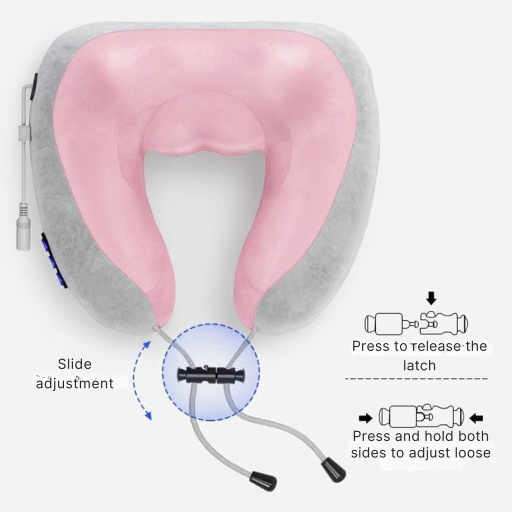 U-Shaped Neck Massager Pillow with Heat, Memory Foam Support, Rechargeable Neck and Shoulder Massager for Pain Relief and Relaxation