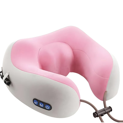 U-Shaped Neck Massager Pillow with Heat, Memory Foam Support, Rechargeable Neck and Shoulder Massager for Pain Relief and Relaxation