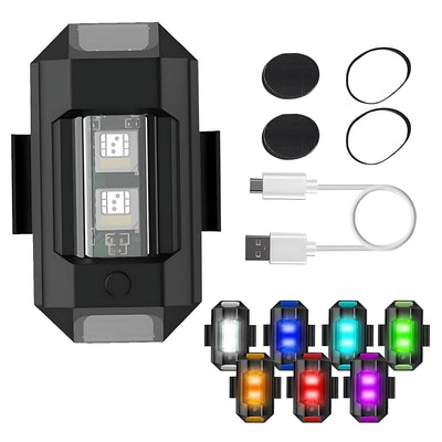 USB Rechargeable LED Bicycle Tail Light Waterproof Bike Rear Light with 7 Color Modes, Easy Mount, Night Safety Lamp