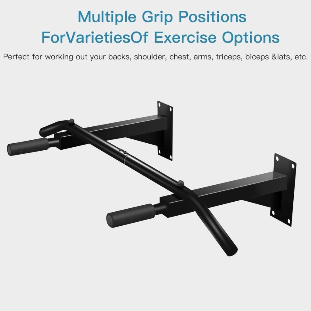 Wall Mounted Pull-Up Bar – Multi-Grip Chin-Up Station for Home Workouts