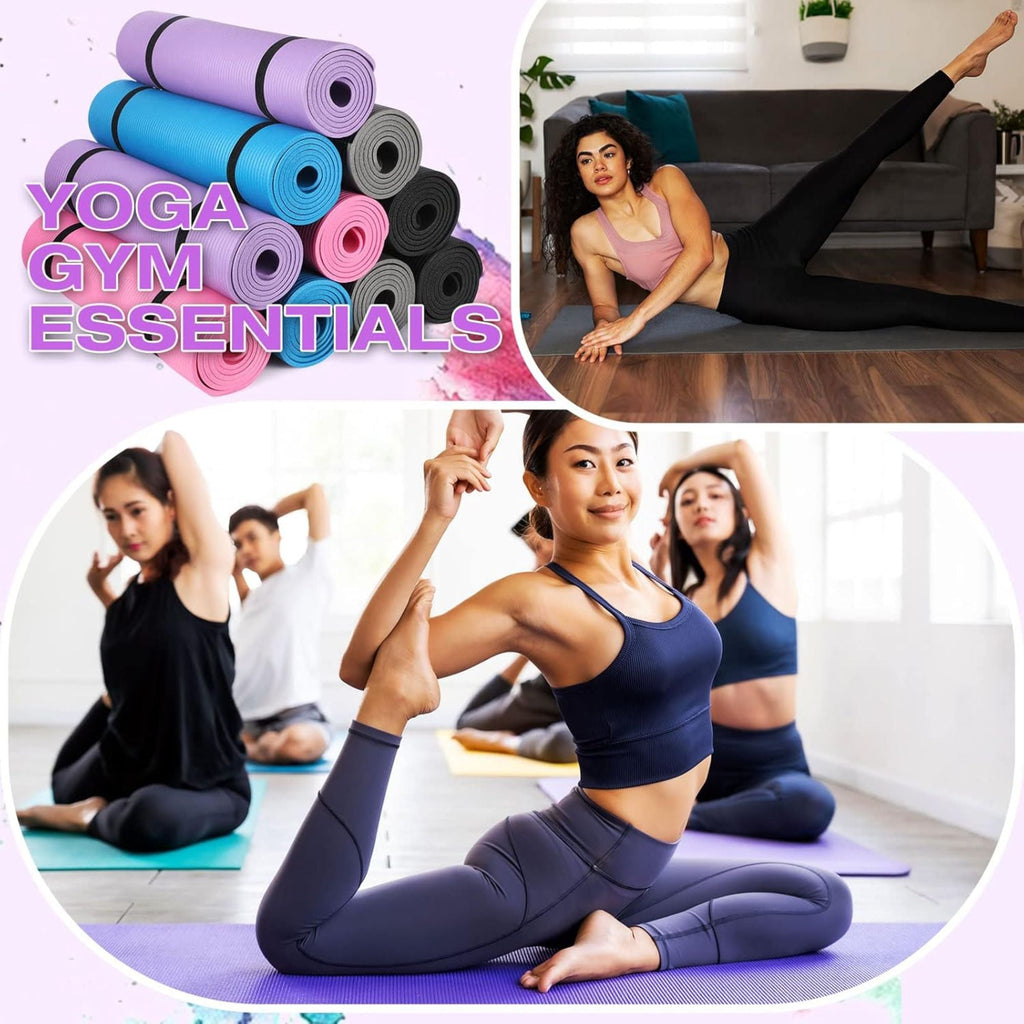 Yoga Essentials Set  (Mat, Wheel & Brick for Balance & Flexibility)