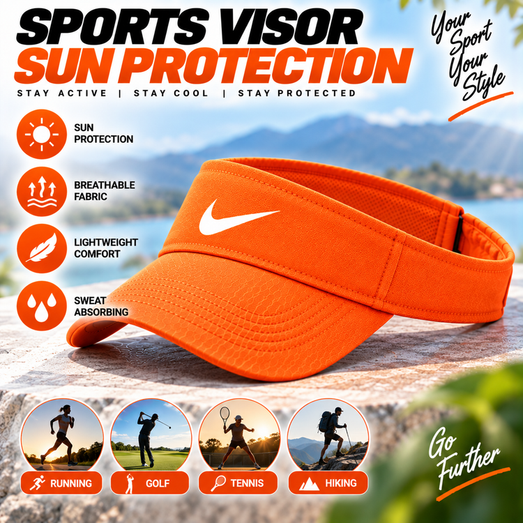 Sports Sun Visor Cap Adjustable Lightweight Running Golf Tennis Outdoor Unisex